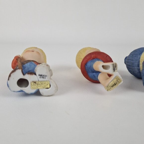 Lot of 4 Enesco Country Cousins Figurines Play Time at Beach Christmas Vntg - Picture 7 of 13